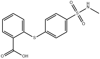 2-{[4-(methylsulfamoyl)phenyl]sulfanyl}benzoic acid Struktur