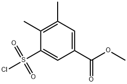 3-(氯磺酰基)-4,5-二甲基苯甲酸甲酯 结构式