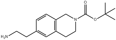 2(1H)-Isoquinolinecarboxylic acid, 6-(2-aminoethyl)-3,4-dihydro-, 1,1-dimethylethyl ester Structure