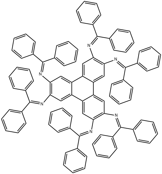 2,3,6,7,10,11-Triphenylenehexamine, N2,N3,N6,N7,N10,N11-hexakis(diphenylmethylene)- Structure