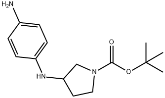 3-((4-氨基苯基)氨基)吡咯烷-1-羧酸叔丁酯 结构式