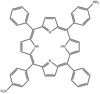 5,15-Di(4-aminophenyl)-10,20-diphenyl porphine Struktur