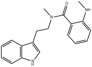 Benzamide, N-[2-(1H-indol-3-yl)ethyl]-N-methyl-2-(methylamino)- Structure