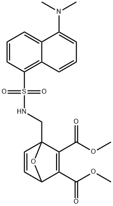 Dimethyl 1-((5-(Dimethylamino)naphthalene-1-sufonamido)-methyl)-7-oxanorborna-2,5-diene-2,3-dicarboxylate Structure