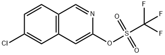 Methanesulfonic acid, 1,1,1-trifluoro-, 6-chloro-3-isoquinolinyl ester 化学構造式