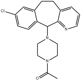 Ethanone, 1-[4-(8-chloro-6,11-dihydro-5H-benzo[5,6]cyclohepta[1,2-b]pyridin-11-yl)-1-piperazinyl]- Structure