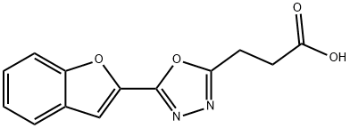 3-[5-(1-Benzofuran-2-yl)-1,3,4-oxadiazol-2-yl]propanoic Acid Structure