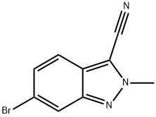 2H-Indazole-3-carbonitrile, 6-bromo-2-methyl- Struktur