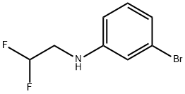 3-溴-N-(2,2-二氟乙基)苯胺, 1182778-26-2, 结构式