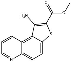 Thieno[3,2-f]quinoline-2-carboxylic acid, 1-amino-, methyl ester 化学構造式