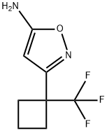 3-(1-(三氟甲基)环丁基)异恶唑 -5-胺 结构式