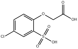 Acetic acid, 2-(4-chloro-2-sulfophenoxy)- 结构式