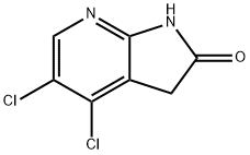 4,5‐dichloro‐1H,2H,3H‐pyrrolo[2,3‐b]pyridin‐2‐one Struktur