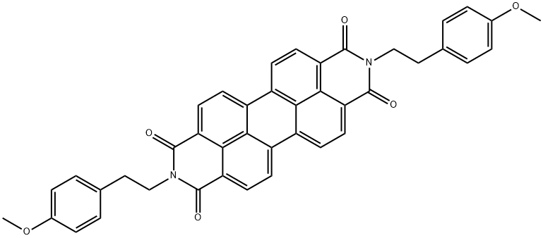 N,N'-bis[2-(4-Methoxylphenyl)-ethyl]-3,4,9,10-perylenedicarboxiMide Struktur