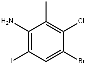 Benzenamine, 4-bromo-3-chloro-6-iodo-2-methyl- Structure