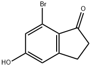 7-溴-5-羟基-2,3-二氢-1H-茚-1-酮 结构式