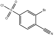 3-Bromo-4-cyanobenzene-1-sulfonyl Chloride Struktur