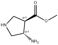 3-Pyrrolidinecarboxylic acid, 4-amino-, methyl ester, (3R,4S)-rel- Structure