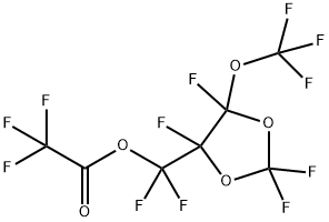 Acetic acid, 2,2,2-trifluoro-, difluoro[2,2,4,5-tetrafluoro-5-(trifluoromethoxy)-1,3-dioxolan-4-yl]methyl ester Structure