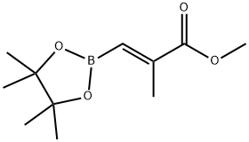 (E)-2-甲基-3-(4,4,5,5-四甲基-1,3,2-二氧硼杂环戊烷-2-基)丙烯酸甲酯,1204312-99-1,结构式