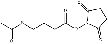 Butanoic acid, 4-(acetylthio)-, 2,5-dioxo-1-pyrrolidinyl ester Struktur