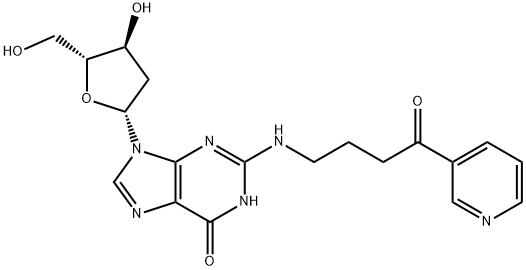 N(2)-(pyridyloxobutyl)deoxyguanosine 结构式