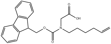 N-Fmoc-N-(5-hexen-1-yl)-glycine Structure