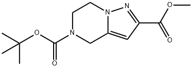 5-(叔丁基)2-甲基6,7-二氢吡唑并[1,5-A]吡嗪-2,5(4H)-二羧酸酯 结构式