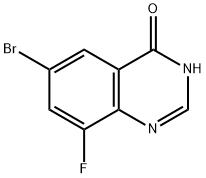 6-Bromo-8-fluoroquinazolin-4-ol 化学構造式