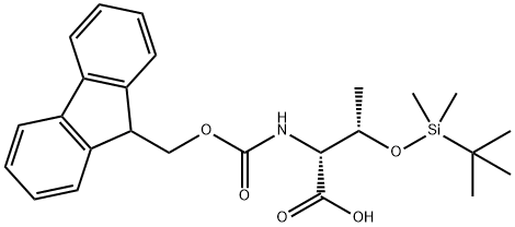 (9H-Fluoren-9-yl)MethOxy]Carbonyl D-Thr(TBDMS)-OH, 1210802-38-2, 结构式