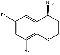 2H-1-Benzopyran-4-amine, 6,8-dibromo-3,4-dihydro-, (4S)- Structure