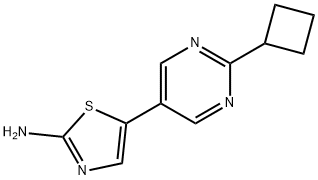 2-Amino-5-(2-cyclobutylpyrimidyl-5-yl)thiazole Structure