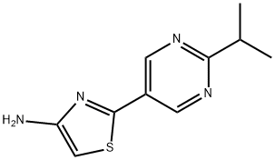 4-Amino-2-(2-iso-propylpyrimidyl-5-yl)thiazole, 1215072-55-1, 结构式