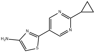 4-Amino-2-(2-cyclopropylpyrimidyl-5-yl)thiazole Structure