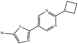 5-Bromo-2-(2-cyclobutylpyrimidyl-5-yl)thiazole Structure