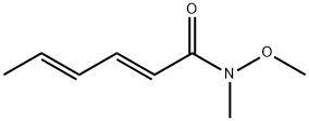 2,4-Hexadienamide, N-methoxy-N-methyl-, (2E,4E)- Struktur