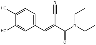 2-Propenamide, 2-cyano-3-(3,4-dihydroxyphenyl)-N,N-diethyl-, (2E)- Struktur