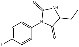 5-ethyl-3-(4-fluorophenyl)imidazolidine-2,4-dione 化学構造式