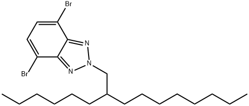 4,7-ジブロモ-2-(2-ヘキシルデシル)-2H-ベンゾトリアゾール 化学構造式