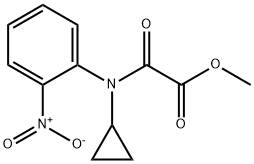 Acetic acid, 2-[cyclopropyl(2-nitrophenyl)amino]-2-oxo-, methyl ester Struktur