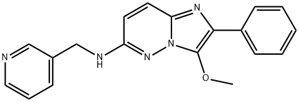 Imidazo[1,2-b]pyridazin-6-amine, 3-methoxy-2-phenyl-N-(3-pyridinylmethyl)- 化学構造式