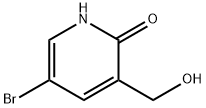 2(1H)-Pyridinone, 5-bromo-3-(hydroxymethyl)- Struktur