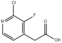 4-Pyridineacetic acid, 2-chloro-3-fluoro- 化学構造式