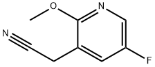 3-Pyridineacetonitrile, 5-fluoro-2-methoxy- Struktur