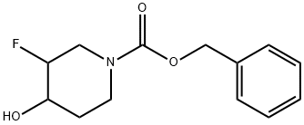 BENZYL 3-FLUORO-4-HYDROXYPIPERIDINE-1-CARBOXYLATE Cis- and Trans-Mixture(1:1) Struktur
