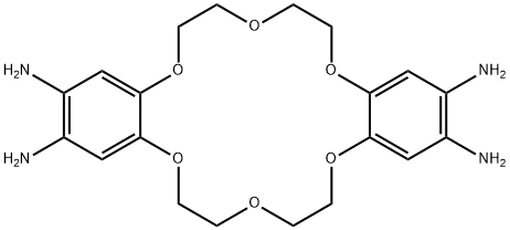 Dibenzo[b,k][1,4,7,10,13,16]hexaoxacyclooctadecin-2,3,13,14-tetramine, 6,7,9,10,17,18,20,21-octahydro- Struktur