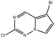 Pyrrolo[2,1-f][1,2,4]triazine, 5-bromo-2-chloro- Structure