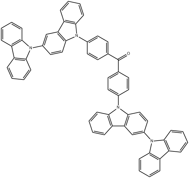 Bis(4-(9H -3,9'-bicarbazol-9-yl)phenyl)methanone|4',4'-双{3-(9H-卡巴唑-9-基)-9H-卡巴唑-9-基}甲酮