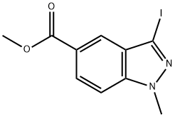 Methyl 3-iodo-1-methyl-1H-indazole-5-carboxylate,1234616-44-4,结构式