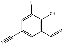 Benzonitrile, 3-fluoro-5-formyl-4-hydroxy- Structure